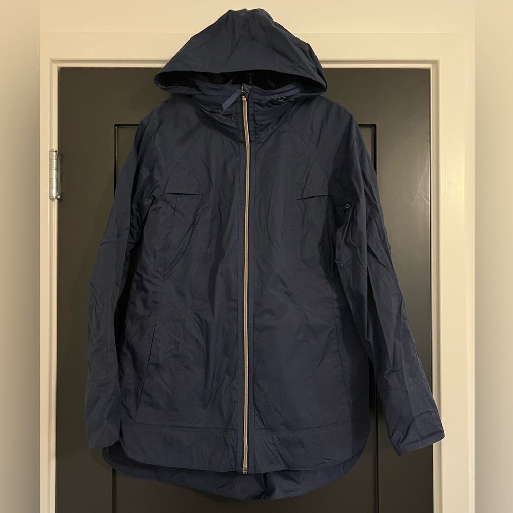 Lululemon Navy Hooded Rain Jacket